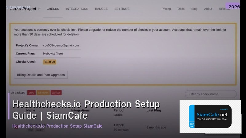 healthchecksio production setup guide