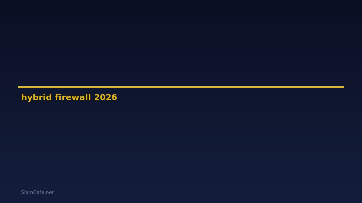 hybrid firewall คือ — คู่มือฉบับสมบูรณ์ 2026