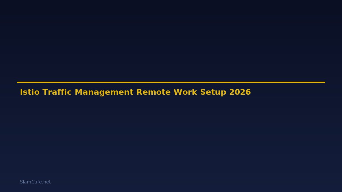 Istio Traffic Management Remote Work Setup — คู่มือฉบับสมบูรณ์ 2026
