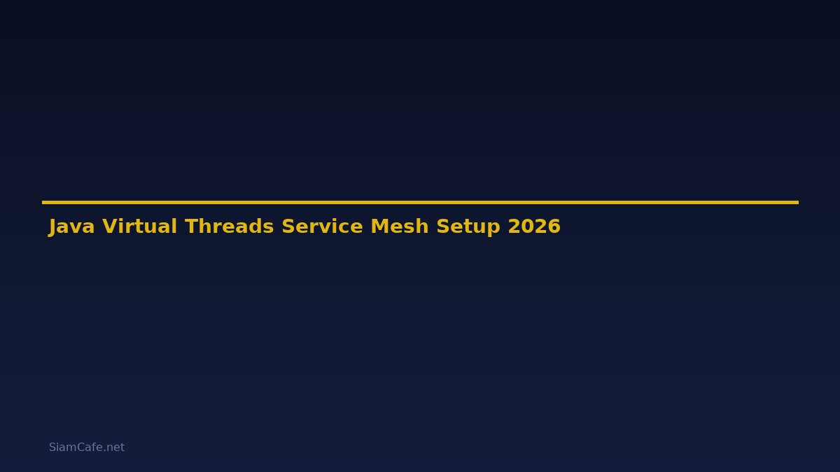 Java Virtual Threads Service Mesh Setup — คู่มือฉบับสมบูรณ์ 2026