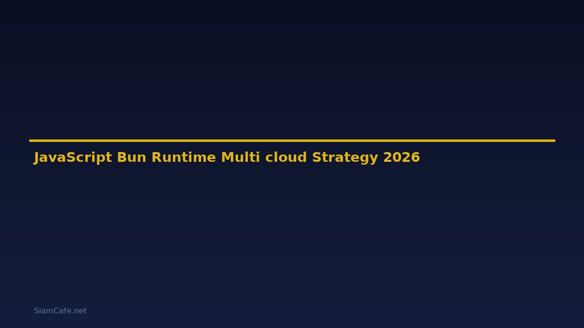 JavaScript Bun Runtime Multi-cloud Strategy — คู่มือฉบับสมบูรณ์ 2026