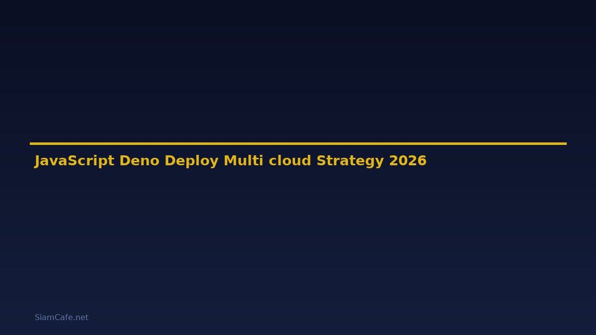 JavaScript Deno Deploy Multi-cloud Strategy — คู่มือฉบับสมบูรณ์ 2026