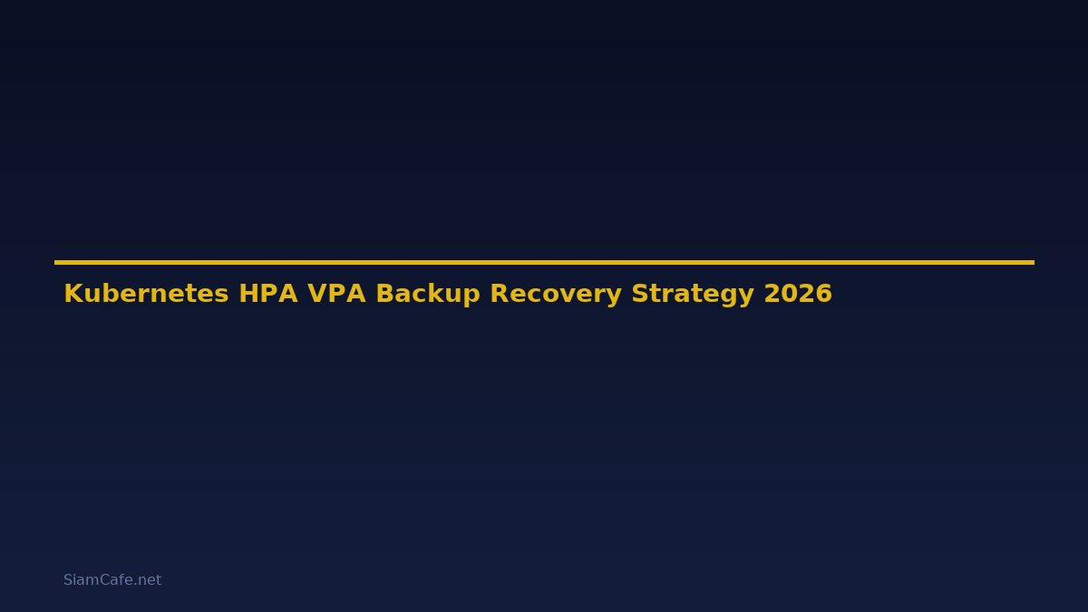 Kubernetes HPA VPA Backup Recovery Strategy — คู่มือฉบับสมบูรณ์ 2026