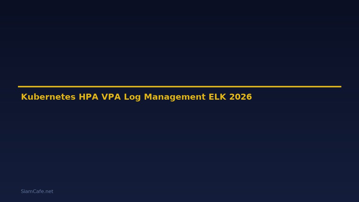 Kubernetes HPA VPA Log Management ELK — คู่มือฉบับสมบูรณ์ 2026