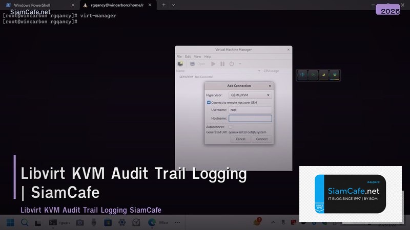 libvirt kvm audit trail logging