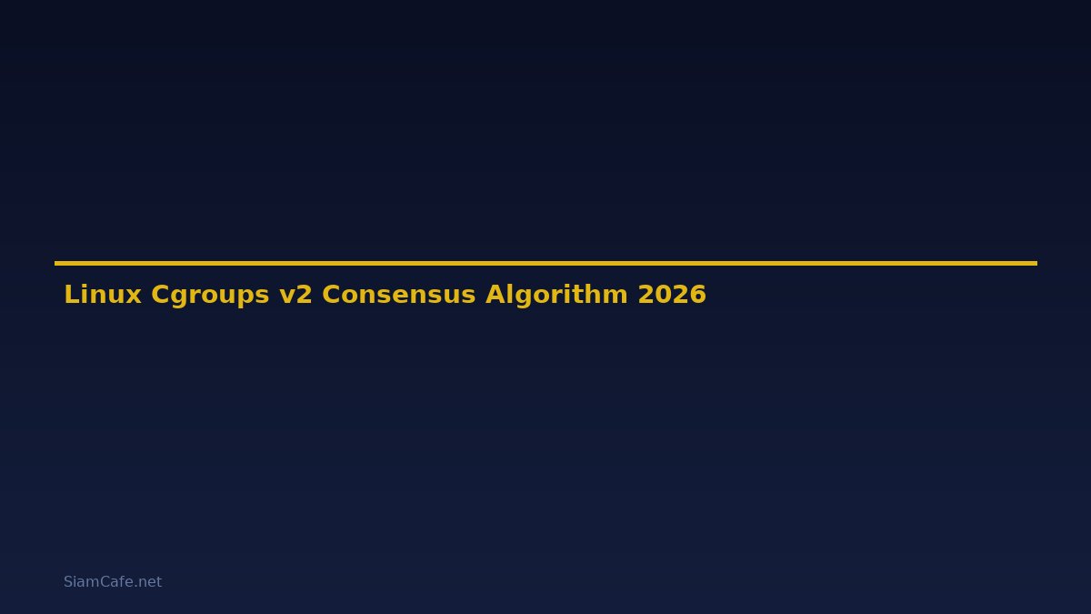 Linux Cgroups v2 Consensus Algorithm — คู่มือฉบับสมบูรณ์ 2026