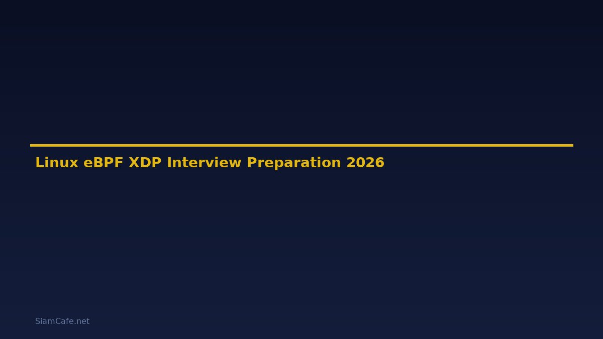 Linux eBPF XDP Interview Preparation — คู่มือฉบับสมบูรณ์ 2026
