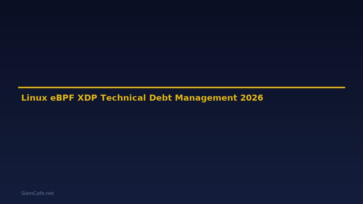 Linux eBPF XDP Technical Debt Management — คู่มือฉบับสมบูรณ์ 2026