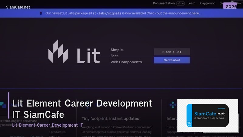 lit element career development it