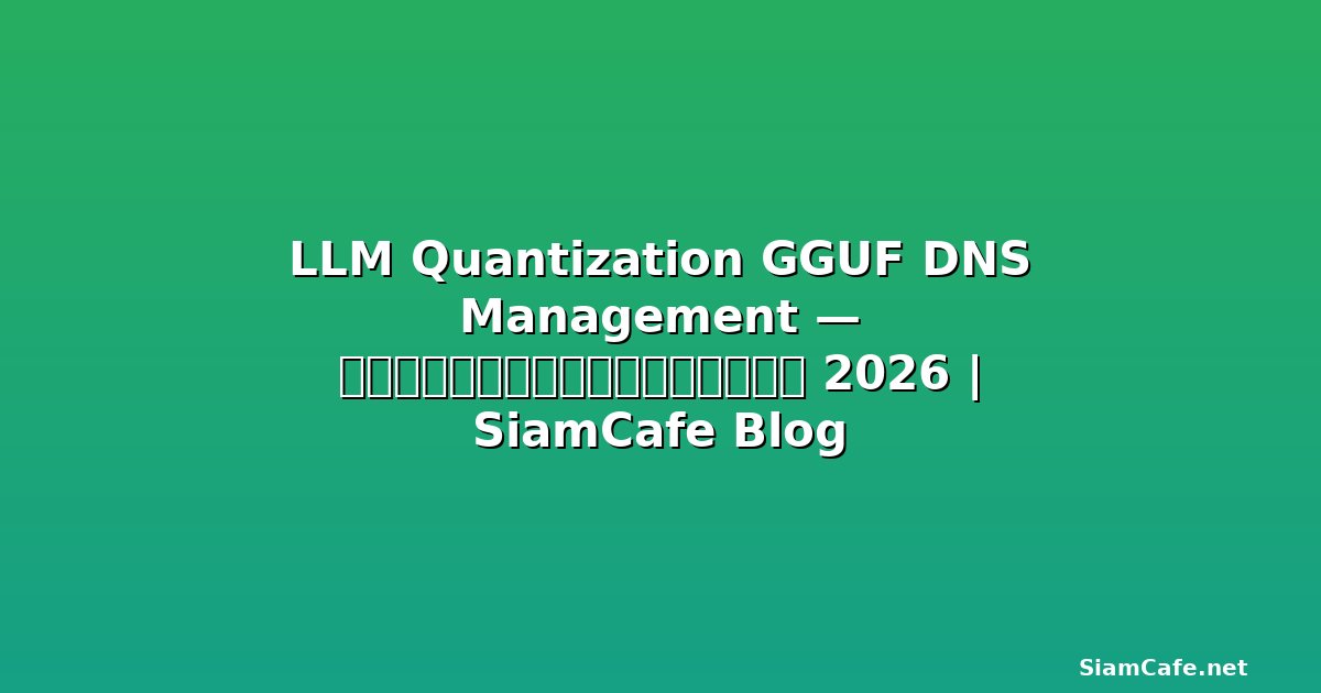 llm quantization gguf dns management