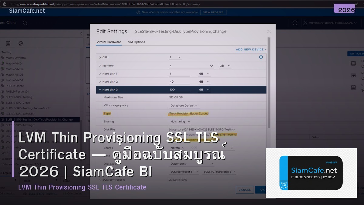 lvm thin provisioning ssl tls certificate