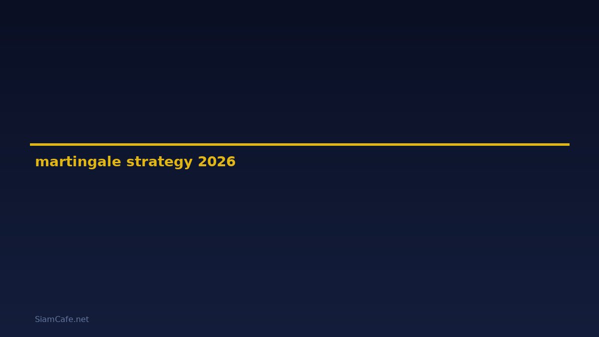 martingale strategy — คู่มือฉบับสมบูรณ์ 2026