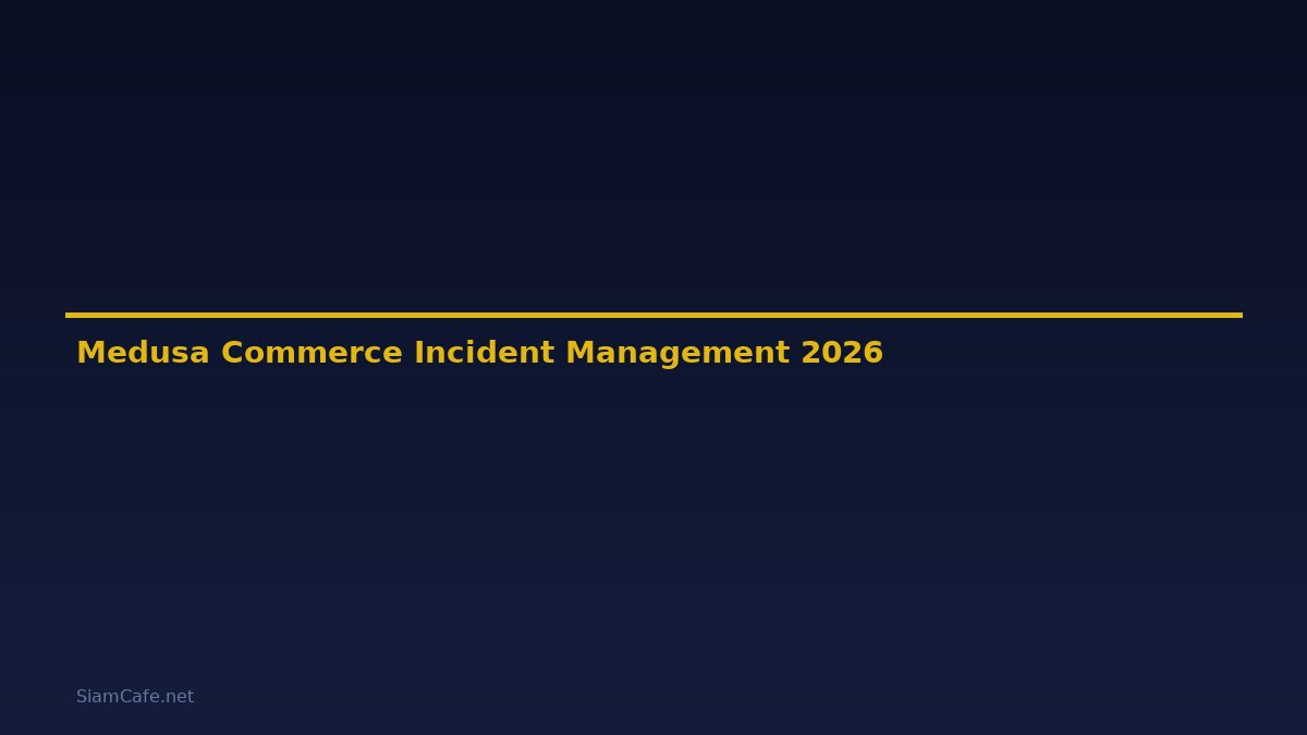 Medusa Commerce Incident Management — คู่มือฉบับสมบูรณ์ 2026