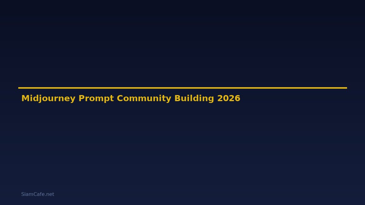 Midjourney Prompt Community Building — คู่มือฉบับสมบูรณ์ 2026