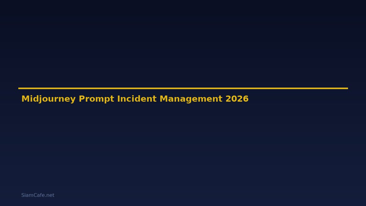 Midjourney Prompt Incident Management — คู่มือฉบับสมบูรณ์ 2026