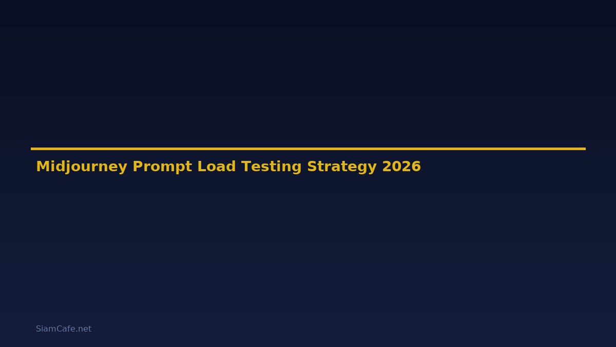 Midjourney Prompt Load Testing Strategy — คู่มือฉบับสมบูรณ์ 2026