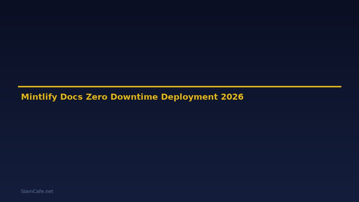 Mintlify Docs Zero Downtime Deployment — คู่มือฉบับสมบูรณ์ 2026