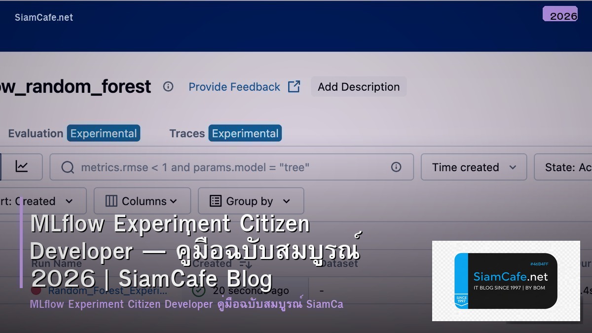 mlflow experiment citizen developer