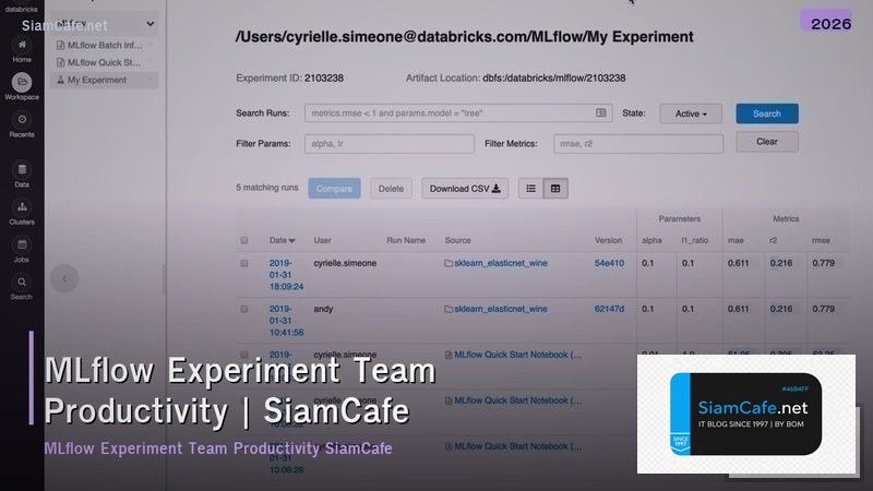 mlflow experiment team productivity