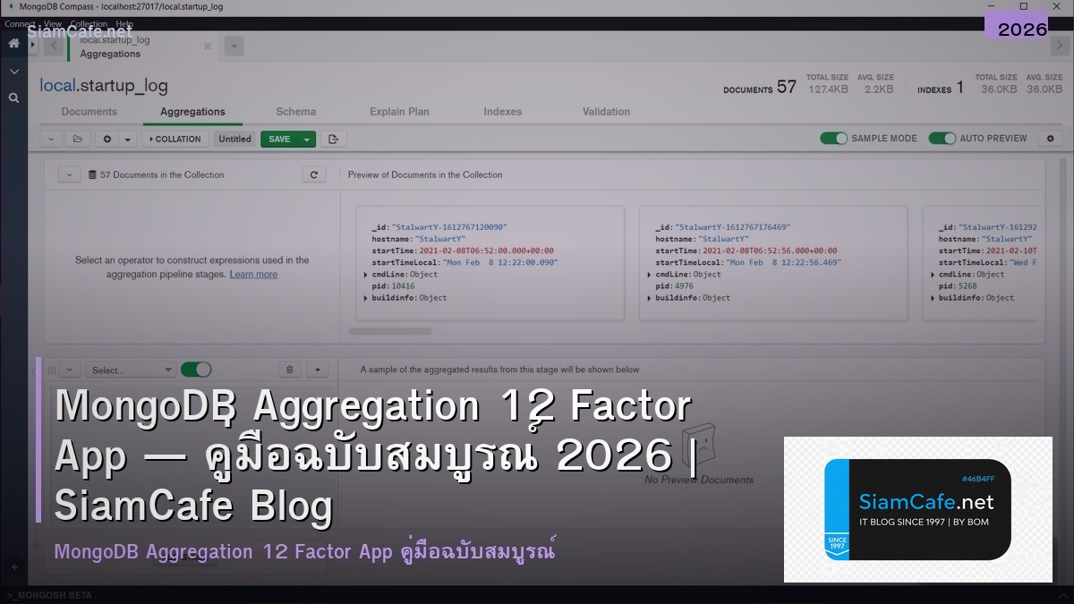 mongodb aggregation 12 factor app