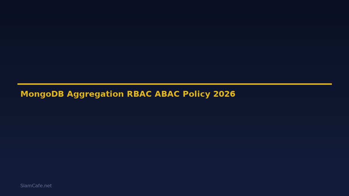 MongoDB Aggregation RBAC ABAC Policy — คู่มือฉบับสมบูรณ์ 2026