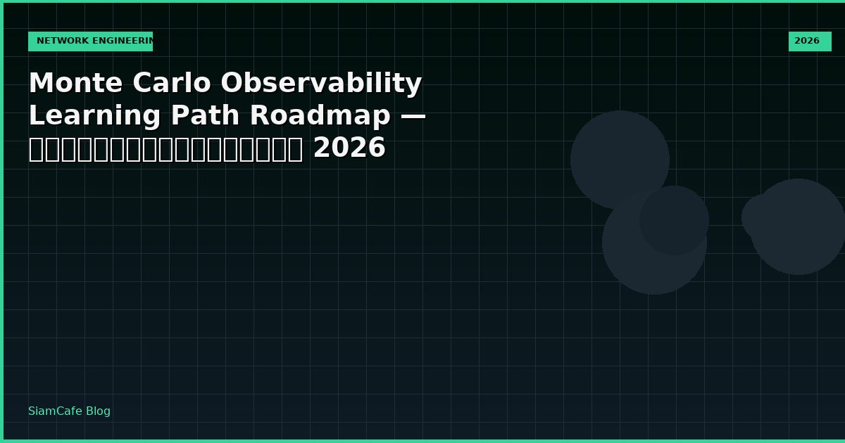 Monte Carlo Observability Learning Path Roadmap — คู่มือฉบับสมบูรณ์ 2026