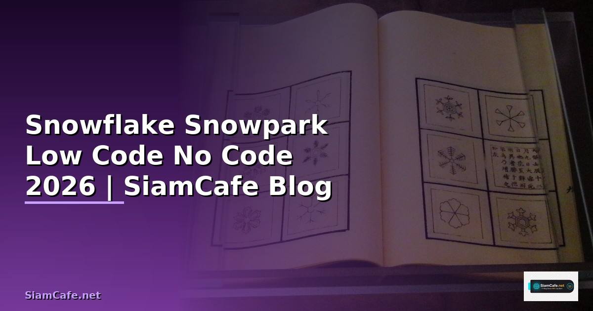 Snowflake Snowpark Low Code No Code