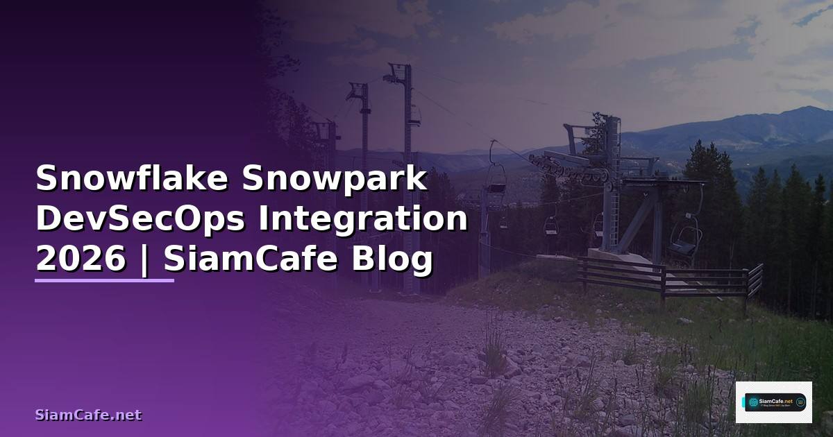 Snowflake Snowpark DevSecOps Integration — คู่มือฉบับสมบูรณ์ 2026