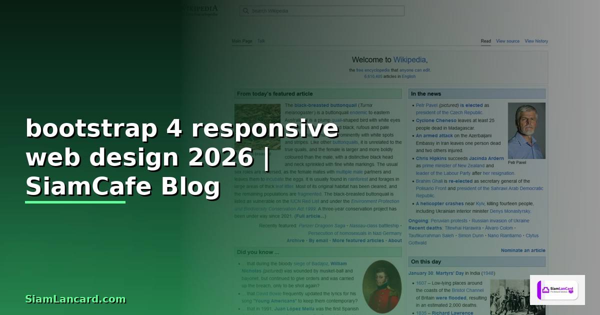 bootstrap 4 responsive web design