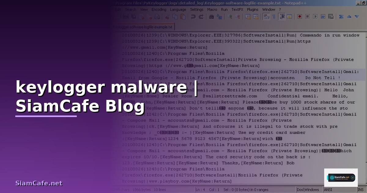 keylogger malware คือ