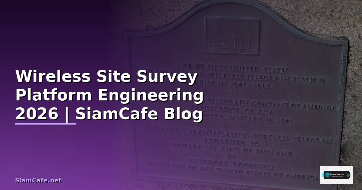 Wireless Site Survey Platform Engineering — คู่มือฉบับสมบูรณ์ 2026