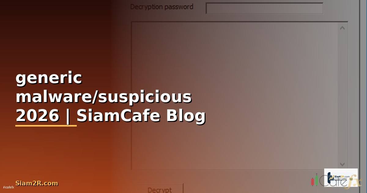 generic malware suspicious คือ