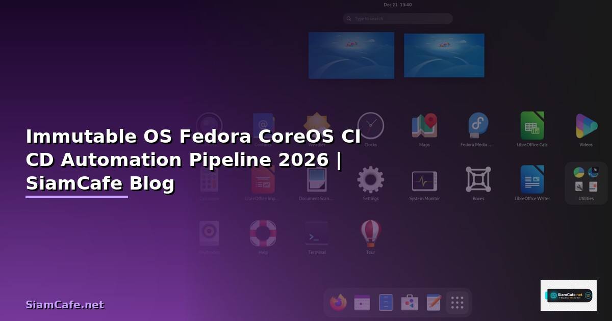 Immutable OS Fedora CoreOS CI CD Automation