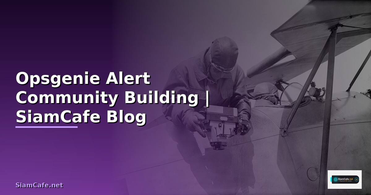 Opsgenie Alert Community Building