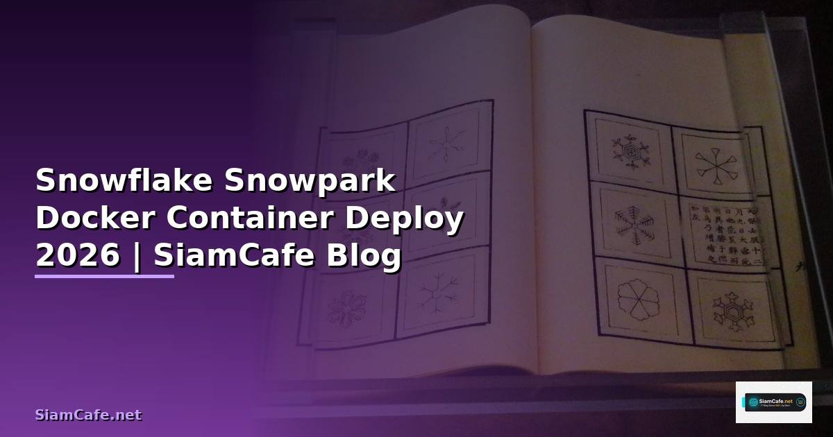 Snowflake Snowpark Docker Container Deploy — คู่มือฉบับสมบูรณ์ 2026