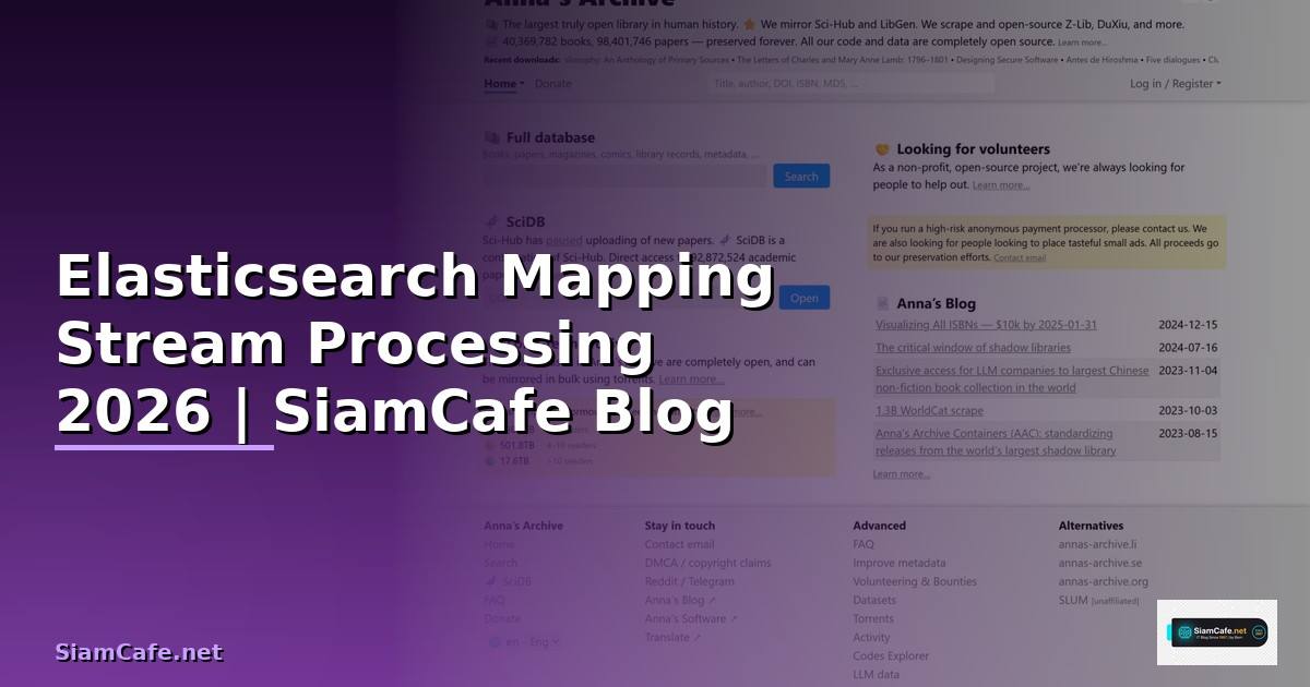 Elasticsearch Mapping Stream Processing