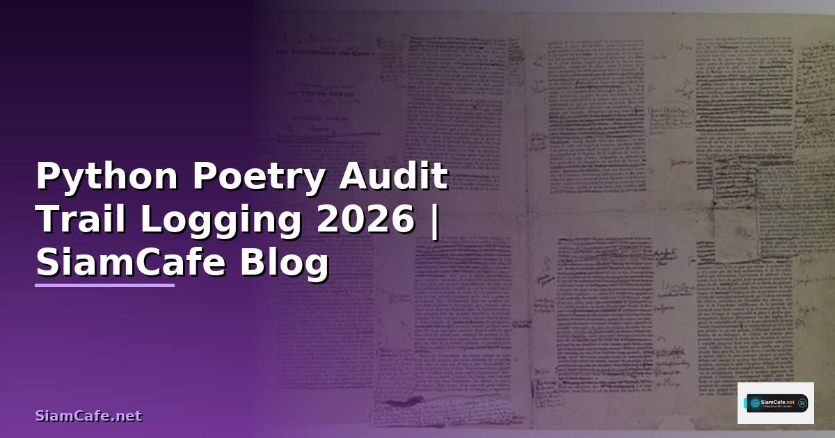 Python Poetry Audit Trail Logging