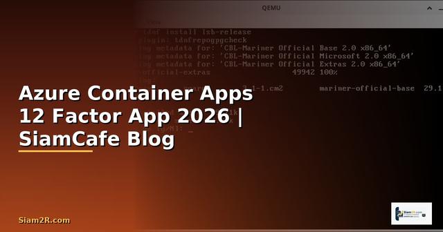 Azure Container Apps 12 Factor App