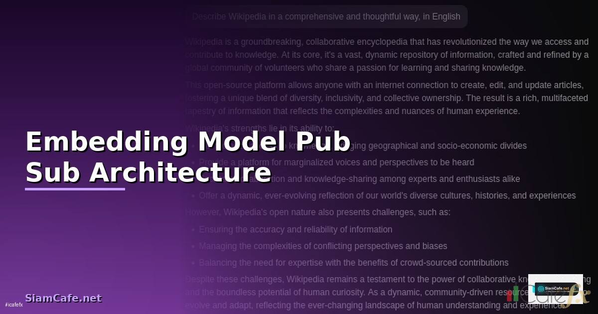 Embedding Model Pub Sub Architecture —