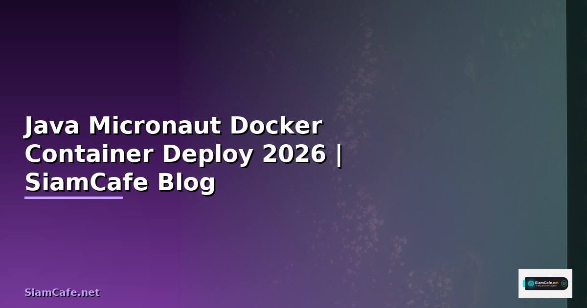 Java Micronaut Docker Container Deploy