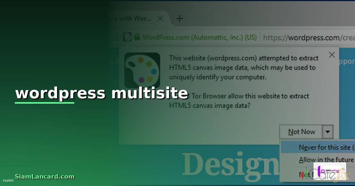 wordpress multisite คือ —