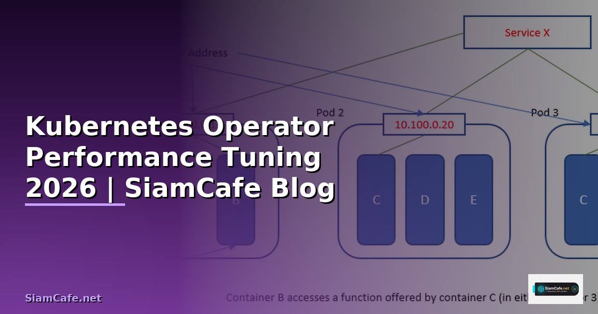 Kubernetes Operator Performance Tuning เพิ่มความเร็ว — คู่มือฉบับสมบูรณ์ 2026