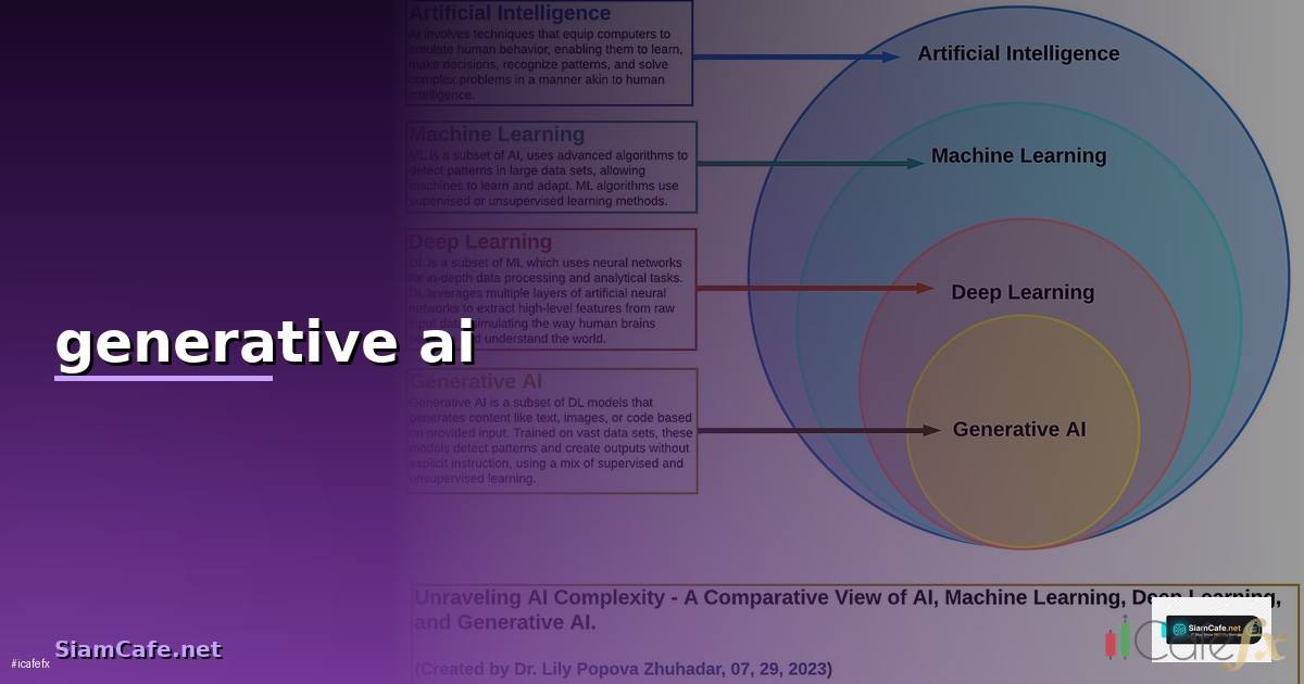 generative ai คืออะไร —