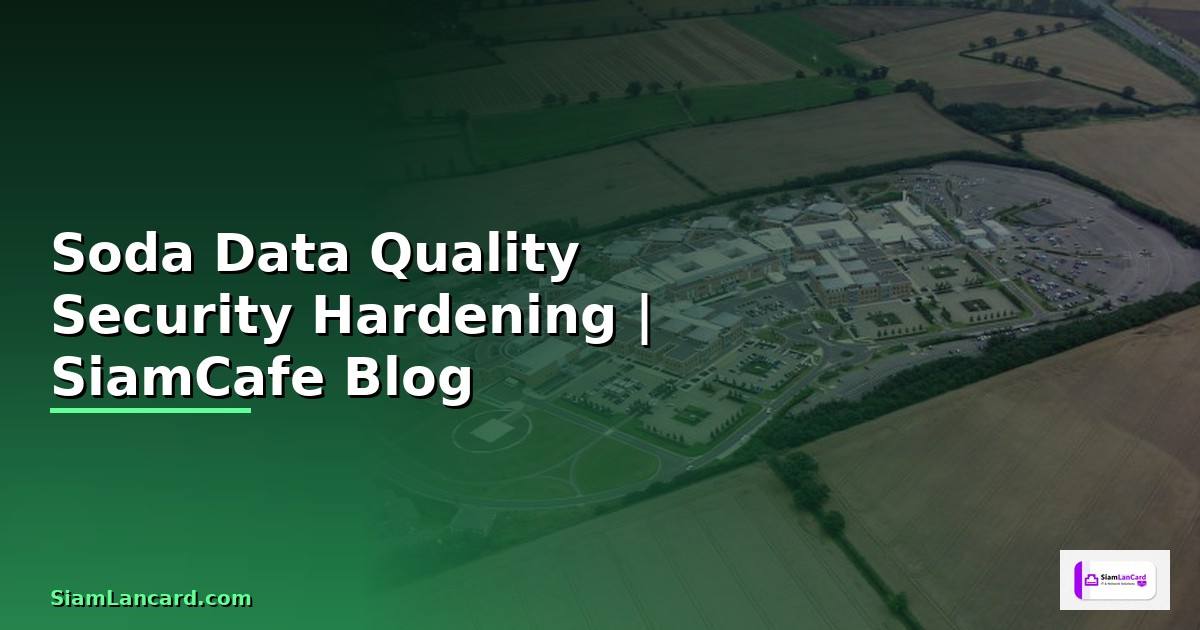 Soda Data Quality Security Hardening ป้องกันแฮก