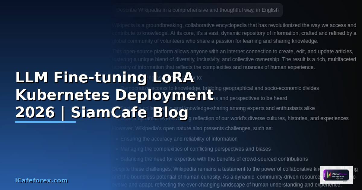LLM Fine-tuning LoRA Kubernetes Deployment