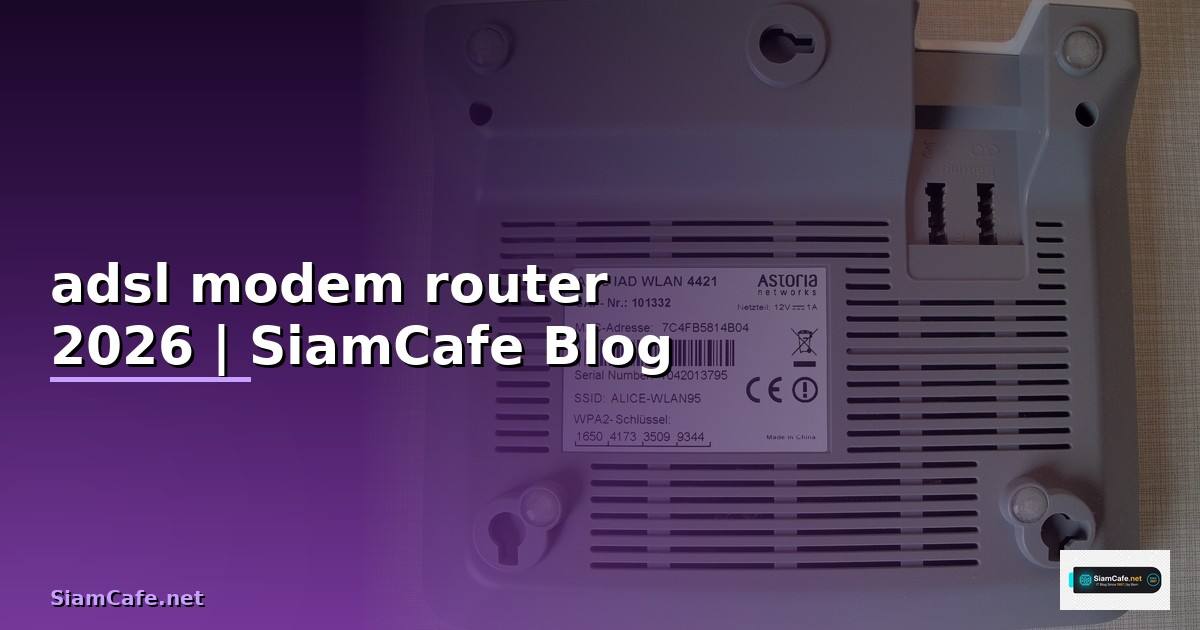 adsl modem router คือ