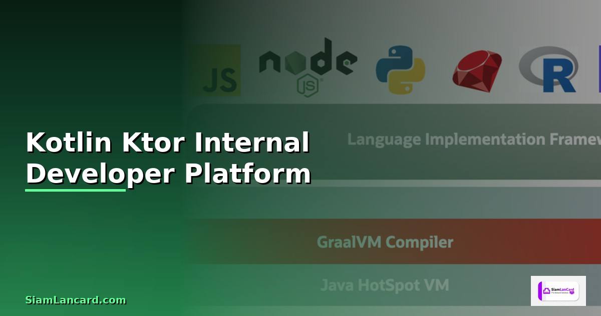 Kotlin Ktor Internal Developer Platform —