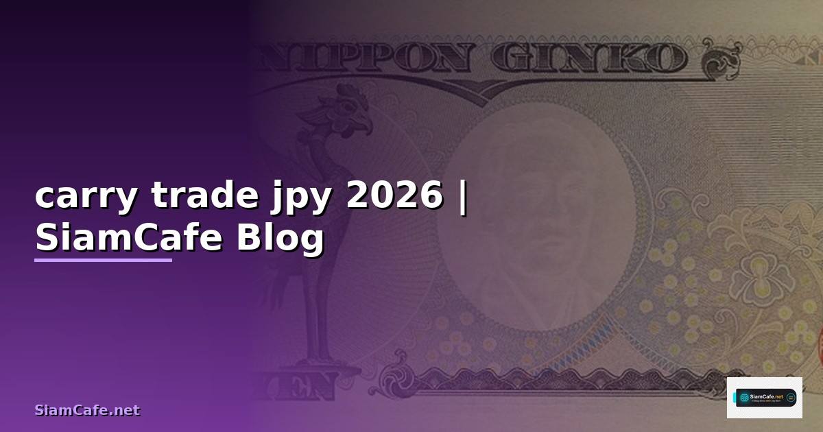 carry trade jpy — คู่มือฉบับสมบูรณ์ 2026
