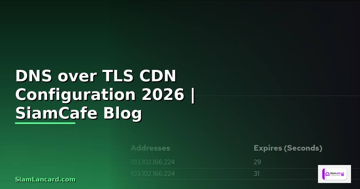DNS over TLS CDN Configuration