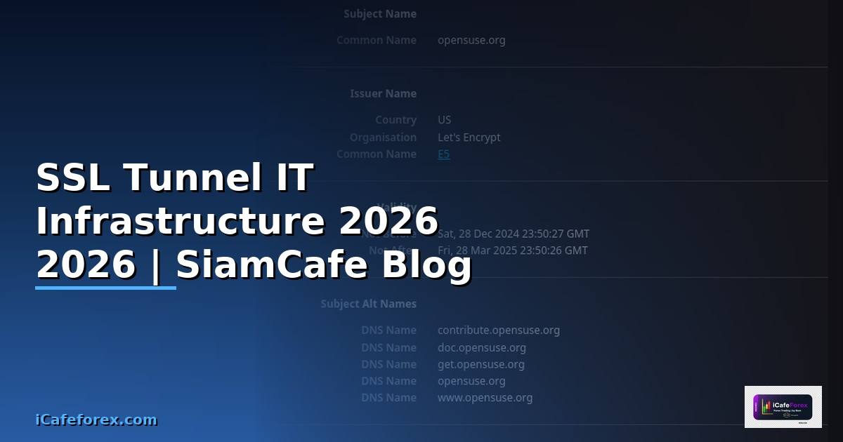 SSL Tunnel คืออะไร — คู่มือ IT Infrastructure